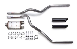 07-15 Chevy Silverado 2.5" Mandrel Dual Exhaust Kit Magnaflow Muffler Black Tips - Picture 1 of 4