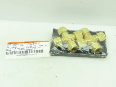 Parker 8 KBZ-B Compression CPI Cross Union Connector Brass 1/2" Tube LOT OF 2 Foto 1 de 4