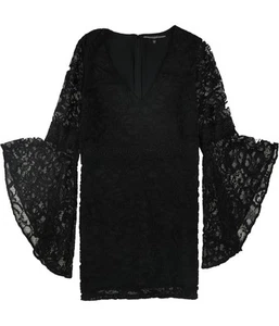 GUESS Womens Belle Lace Cocktail Dress, Black, X-Large - Picture 1 of 1