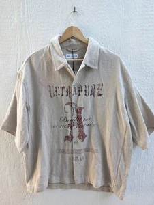 NWT Zara Cotton Linen Button Down Short Sleeve Overshirt Shirt Top Men's Small - Picture 1 of 5