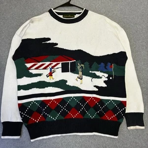Golfpullover Herren Large Sutter & Grant Strick Argyle Szene Pullover 100% Baumwolle - Bild 1 von 7