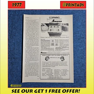 1977 Amana Herd Printanzeige - Haushaltsgeräte - Bild 1 von 2