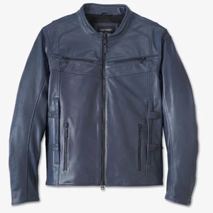 Harley-Davidson Capitol Triple Vent System 2.0leather jacket ombre blue Size 3XL - Picture 1 of 15