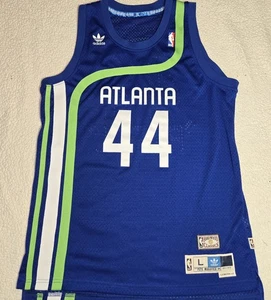 Camiseta Adidas Hawks 100% Auténtica Pistola Pete Vintage Talla L +2 Longitud - Imagen 1 de 10
