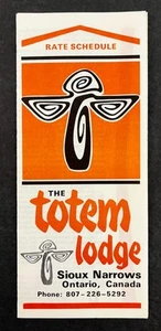 1970s Totem Lodge Sioux Narrows Ontario Rate Schedule Vintage Travel Brochure - Picture 1 of 4