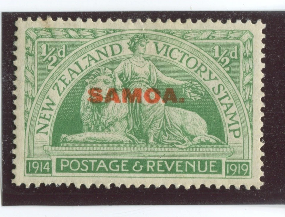 SAMOA -  SG. 143  :  1920  "  OVERPRINT on  1/2d. New Zealand ' VICTORY ' issue - Image 1 of 1