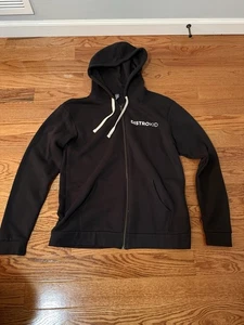 Distrokid Zip Up Sweatshirt Hoodie Large Black NWOT - Picture 1 of 6