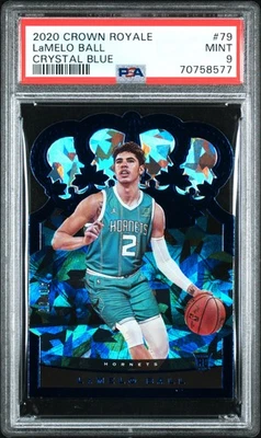 2020 Panini Crown Royale #79 Lamelo Ball Crystal Blue PSA 9 - Image 1 of 2