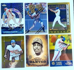 Lot 7 diff Vladimir Guerrero Sr., with 2005 Finest Blue Xfractor 082/150, MINT - Picture 1 of 7