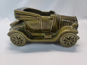 Vintage McCoy USA Auto Pflanzgefäß dunkelgrün Automobile Pflanzgefäß Keramik Pottery  - Bild 1 von 5