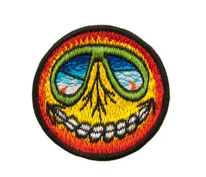 Gestickte Patches Sonnen- Totenkopf Psychadelic Nepal Creation Handarbeit 179 Gh - Picture 1 of 1