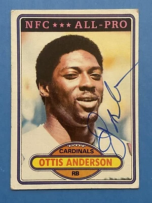 OTTIS ANDERSON Signed ROOKIE 1980 Topps #170 Cardinals Giants RC Autograph Auto - Image 1 of 4