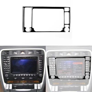 Glossy Piano Black Navigation Systerm Frame Cover Trim For Porsche Cayenne - Picture 1 of 13