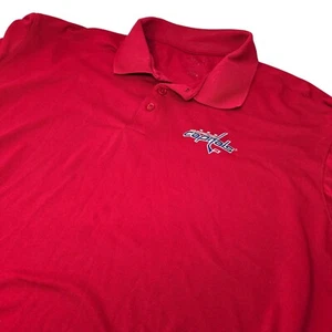 Washington Capitals Polo Shirt XXL Men's Short Sleeve Red Logo Embroidered - Picture 1 of 6