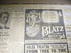 AUG 18, 1910 NEWSPAPER PAGE #8596- PRE-PROHIBITION BEER AD- BLATZ OF MICHIGAN 