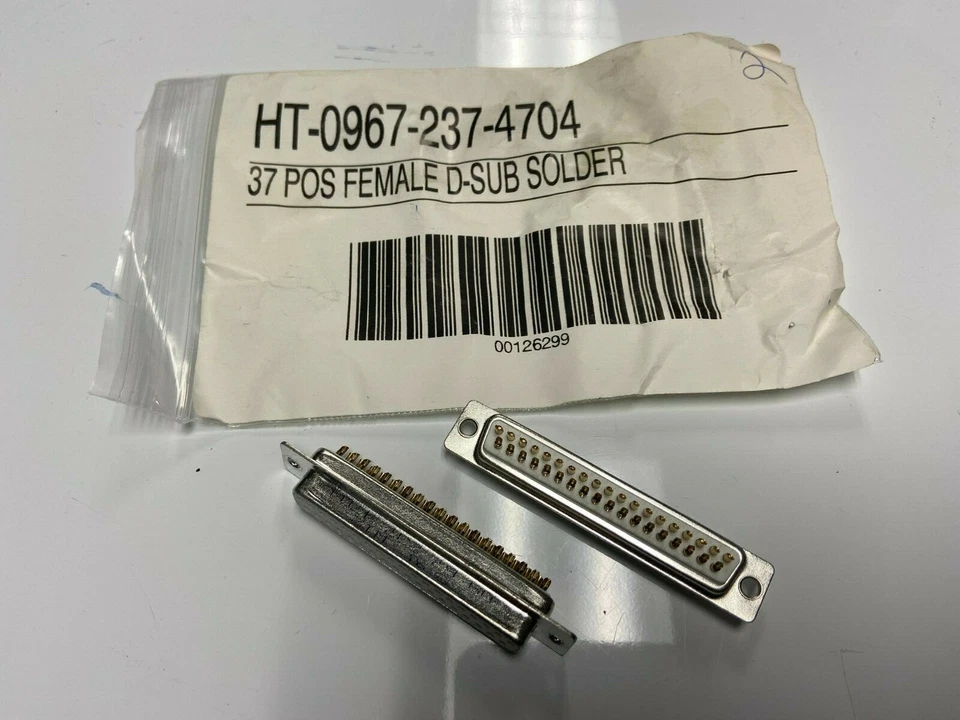 (2) Harting female connector Sub-D 180 ° Poly: 37 tips to settle 09672374704 - Image 1 of 1