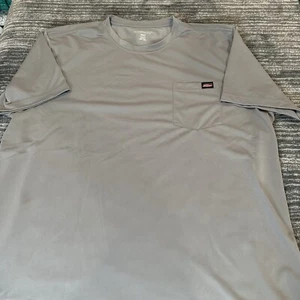 Dickies Shirt Men 2XLT Gray Crew Neck Workwear Pocket Performance T Shirt - Picture 1 of 9