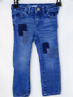 Baby Gap Toddler Girls 2 Years Skinny Fit Blue Denim Patch Jeans