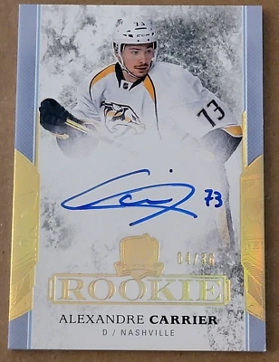 2017-18 The Cup #137 Alexandre Carrier Good Rookie Auto 04/36 Made Predators - Image 1 of 2