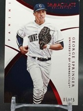 George Springer 2015 Panini Immaculate Collection Red Serial Numbered 5/25 UCon