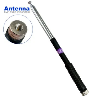 Antena telescópica SMA macho VHF 136-174 MHz para Yaesu VX-3R Tonfa Puxing Wouxun - Imagen 1 de 4