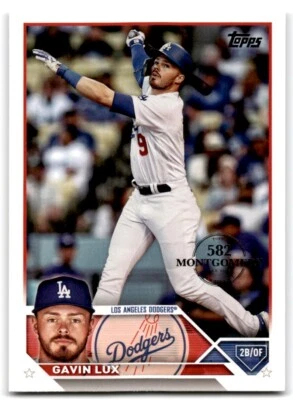 2023 Topps 582 Montgomery Club Gavin Lux Los Angeles Dodgers #247 - Image 1 of 2