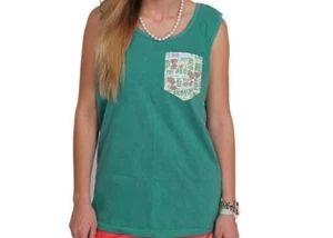 NWT Alpha Epsilon Phi Women's Sorority Collection Green Logo Tank Top Medium - Picture 1 of 1