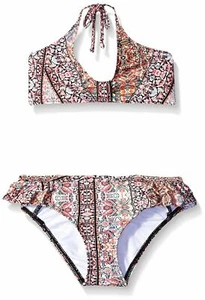 O'Neill Big Girls' Free Spirit Bikini Top and Bottom Multi-Color Size 8 - - Picture 1 of 1