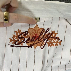 Scully Western Hemd bestickt weiß Nadelstreifen Perlen Druckknopf Cowboy Herren Large - Bild 1 von 12