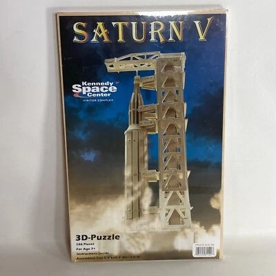 Saturn V Wood NASA Rocket 3D Puzzle Kennedy Space Center - Image 1 of 4