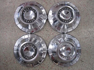 Juego (4) Tapacubos Plato Perro AMC Javelin AMX Gremlin Vintage Años 60 1970 10.0" Foto 1 de 4