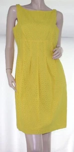 149 $ Lauren Ralph Lauren Designer gelb Baumwolle Sommer Petites Kleid US 10 P - Bild 1 von 3