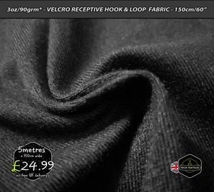 HOOK & LOOP RECEPTIVE FABRIC - Crafts/Platform Cloth - 4 COLOURS - 150cm/60" - Picture 1 of 4