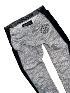 Abercrombie Fitch Soft A&F NY Fleece Sweatpants Size Small Marled Gray Black - Picture 1 of 8