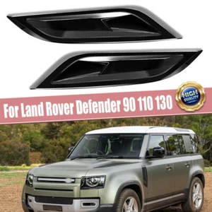 2x Cubiertas de ventilación del capó del motor negras para Land Rover Defender 110 90 L663 2020-2023 - Imagen 1 de 11