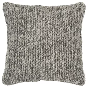 20x20 Rizzy Home Gray Solid Chunky Woven Cover Square T14984 - Aprx 20" x 20" - Picture 1 of 2