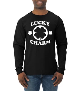 Camisa de manga larga Irish Clover Lucky Charm St Patricks Day para hombre - Imagen 1 de 3