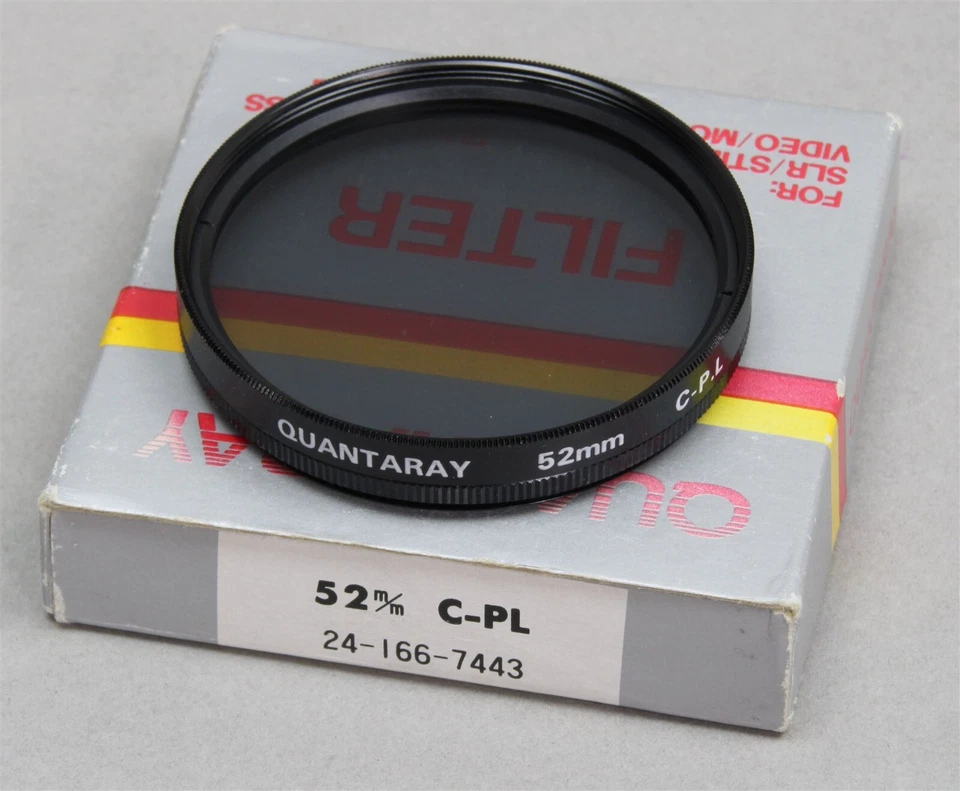 52mm Screw-In Filter QUANTARAY C-PL Circular Polarizer Made JAPAN NEW Old Stock - Image 1 of 1
