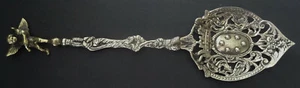 MONTAGNANI ITALY ANTIQUE ORNATE SILVER SERVING SPOON (1918) - Picture 1 of 5