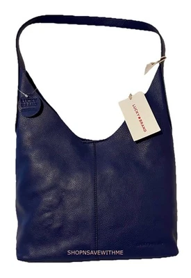 Bolso de Hombro Hobo Lucky Brand Anny Dusk Azul Guijarro Cuero Nuevo con Etiquetas Foto 1 de 4