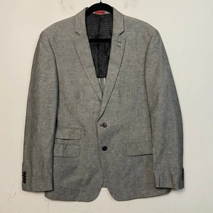 John Varvatos Star USA Herren Grau Leinenmischung Blazer Sport Mantel Größe 42R   - Bild 1 von 14