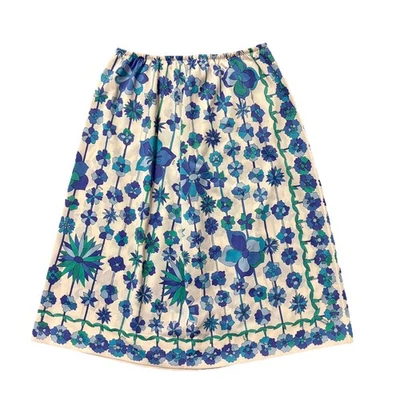 De Colección Años 70 Emilio Pucci Formfit Roger’s Azul Aqua Púrpura Floral Mod Falda Sin Mangas Talla M Foto 1 de 4