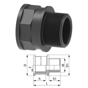 MANICOTTO M-F 3/4"-3/4" 2452033 - Picture 1 of 1