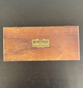 Henry Hanson Ace Vintage Tap And Die Set With Wood Case USA Tools Kit - Picture 1 of 6