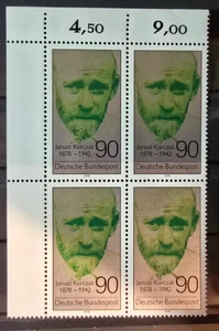 BRD / MI.NR. 943 / POSTFRISCH / 4ER BLOCK MIT ECKRAND MIT PREISANGABE - Bild 1 von 1