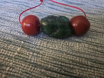 Torquesa antigua del Tíbet con coral Foto 1 de 4