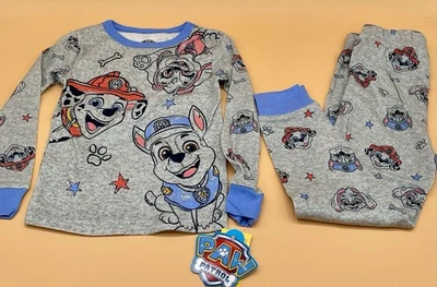 Paw Patrol Niño Pequeño Gris Manga Larga Camisa y Pantalones Pijama Nuevo 5T Foto 1 de 4