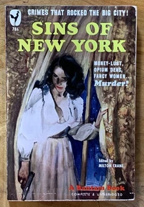 Sins Of New York edited by Milton Crane - NF vintage 1950 true crime pb, GGA - Picture 1 of 6