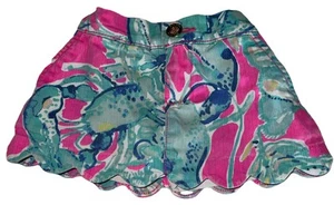 Lilly Pulitzer Girls Bright Colored Skirt Shorts  Under Skort  sz 2 Adj. Waist - Picture 1 of 6