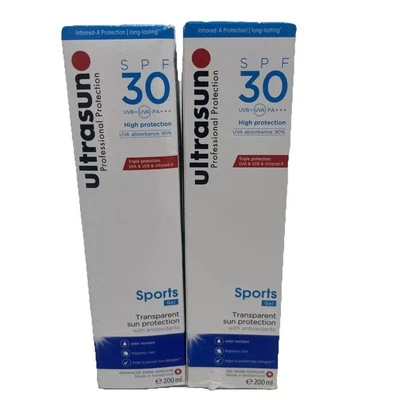 ULTRASUN SPORTS GEL SPF30 SUN PROTECTION 150ML X 2 NEW & UNOPENED - Image 1 of 4